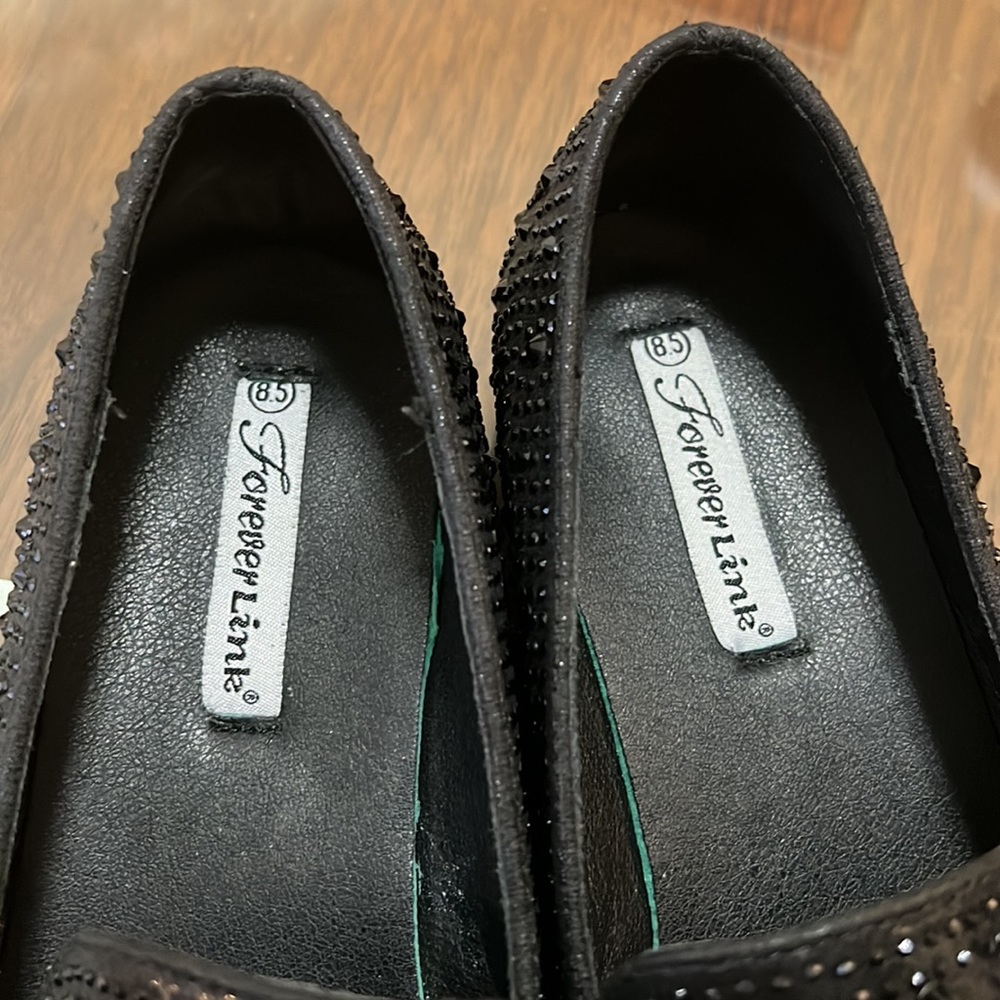 Forever Link Black Crystals Loafers Gem